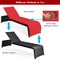 Costway Patio Rattan Lounge Chair Chaise Recliner Back Adjustable Cushioned